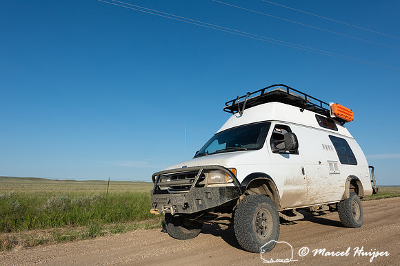 Camper north of Missouri River, Charles M. Russel National Wildl
