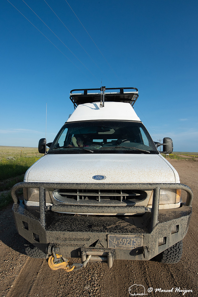 Camper north of Missouri River, Charles M. Russel National Wildl