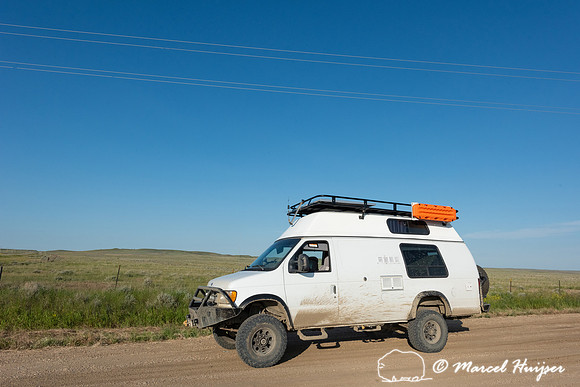 Camper north of Missouri River, Charles M. Russel National Wildl