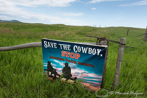 Signs protesting the American Prairie Reserve, Montana, USA
