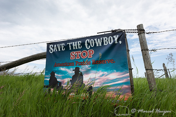 Signs protesting the American Prairie Reserve, Montana, USA