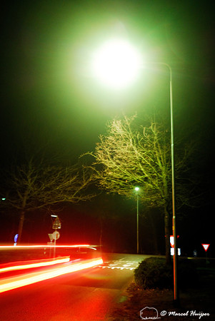 Push button for green street lights, N302, Leuvenumseweg, Sonnevanck, east of Harderwijk, The Netherlands