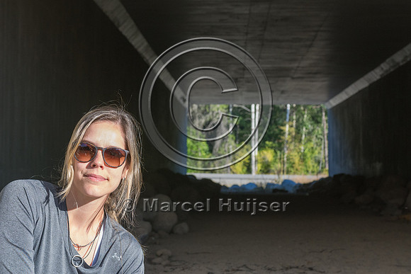 Fernanda Abra at wildlife underpass under US Hwy 95, Northern Id