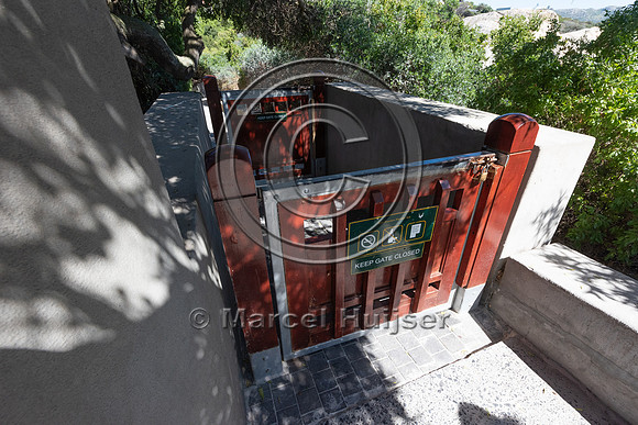 Gate at hiking trail at penguin breeding site, Simon's Town, Wes