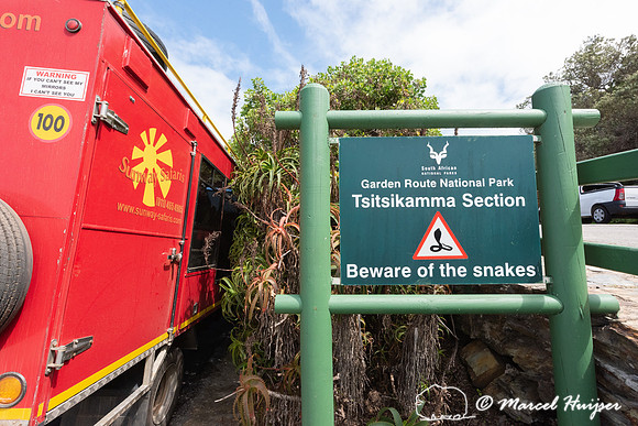 Warning sign, beware of the snakes, South Africa