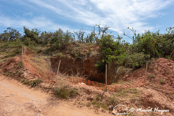 Erosion at drainage pipe, Addo Elephant National Park, Eastern C