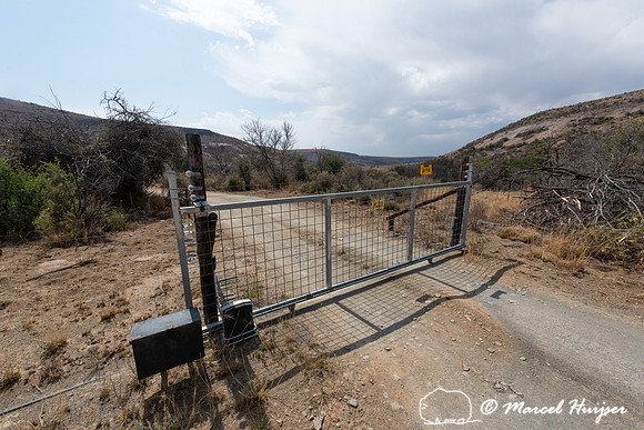 Gate, with push button, Mountain Zebra National Park, Eastern Ca