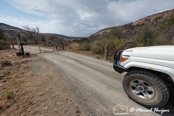 Gate, with push button, Mountain Zebra National Park, Eastern Ca
