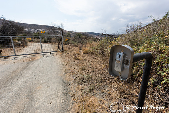 Gate, with push button, Mountain Zebra National Park, Eastern Ca