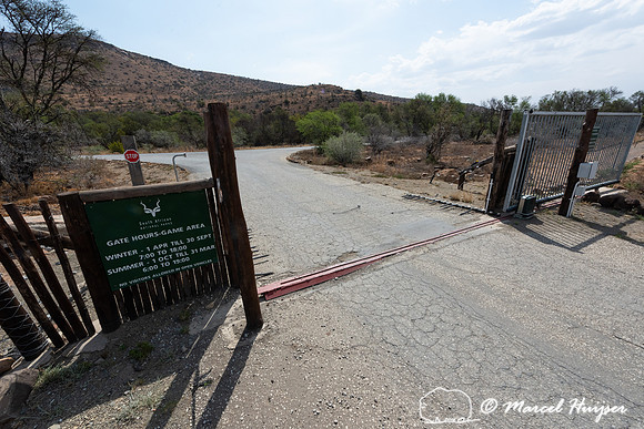 Gate, with push button, Mountain Zebra National Park, Eastern Ca