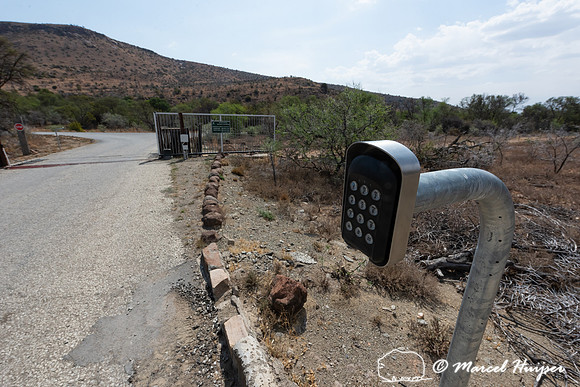 Gate, with push button, Mountain Zebra National Park, Eastern Ca