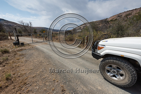 Gate, with push button, Mountain Zebra National Park, Eastern Ca