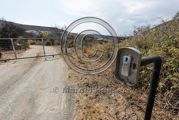 Gate, with push button, Mountain Zebra National Park, Eastern Ca