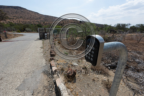 Gate, with push button, Mountain Zebra National Park, Eastern Ca