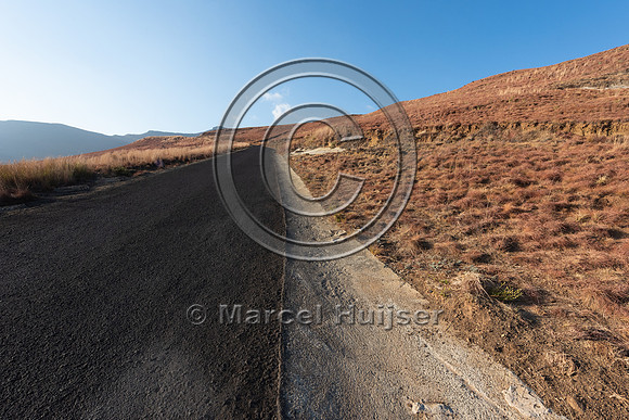 Gutter along road to reduce erosion, Golden Gate Highlands Natio