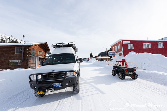 Ford 4x4 camper van, Cooke City, Montana, USA