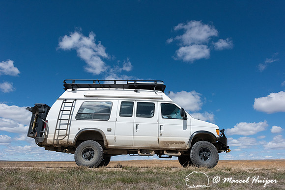 Ford 4x4 camper van, Benton Lake National Wildlife Refuge, Monta