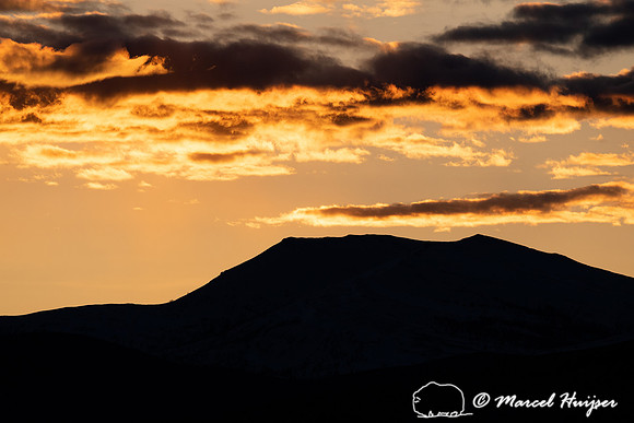 Mountain slope and sunset in Centennial Valley, Montana, USA