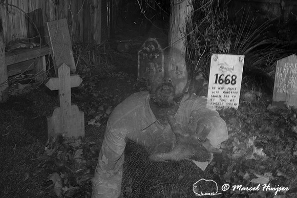 Halloween. Daniel McCue rises from the grave