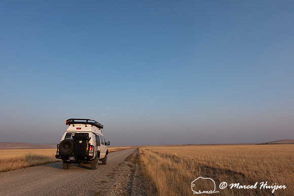 Dirt road near Pine Butte Swamp, Montana