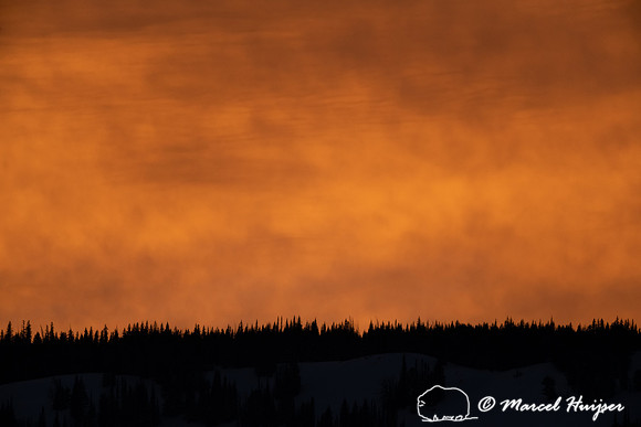 Sunset, Lamar Valley, Yellowstone National Park, USA