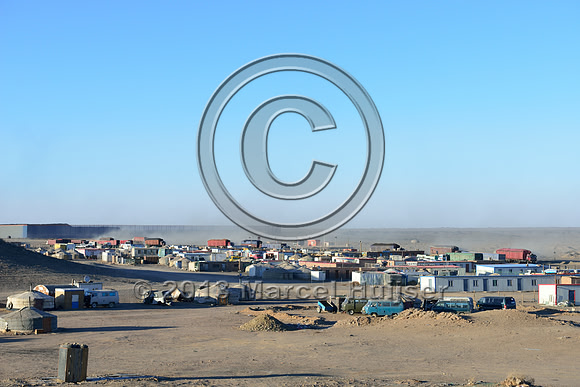 The settlement of Tsagaan khad (White Rock), north of Gashuun-Sukhait, Gobi, Mongolia