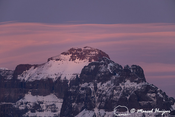 Last light on the mountain, Wyoming, USA