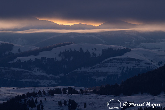 Moody sunrise, Wyoming, USA
