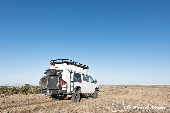 4x4 Camper van on the prairie, Montana