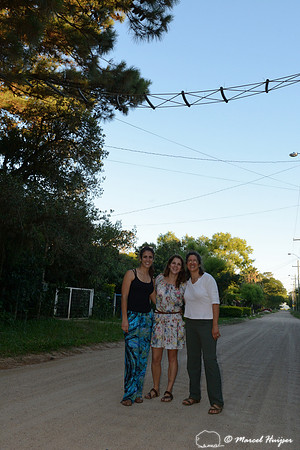 Larissa Oliveira Gonçalves, Fernanda Zimmermann Teixeira and Bethanie Walder at a canopy crossing, near Porto Alegre, Rio Grande do Sul, Brazil