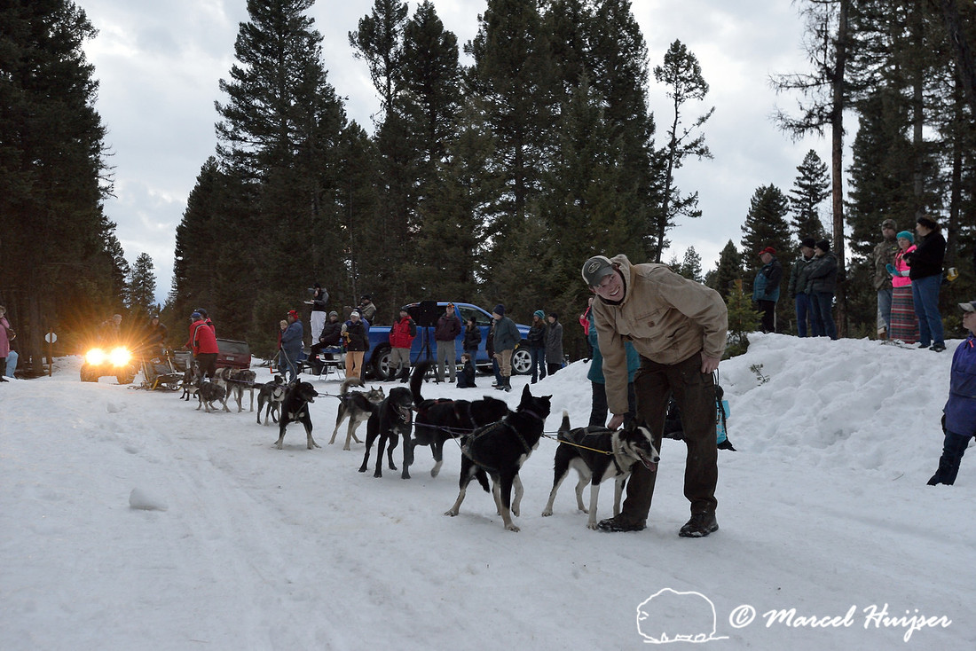 Race to the Sky, sled dog race, February 13-15 2015, Seeley Lake, Montana, USA