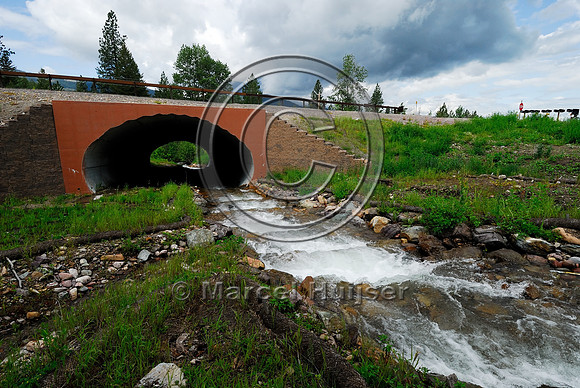Wildlife underpass, Flathead Indian Reservation, near Evaro, Montana, USA