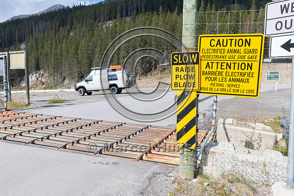 Electrified barrier to keep bears off the highway, exit Lake O'H