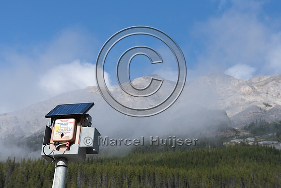 Electrified barrier to keep bears off the highway, exit Lake O'H