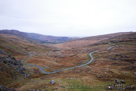 Road (R574) across Healy Pass, Beara Peninsula, Ireland