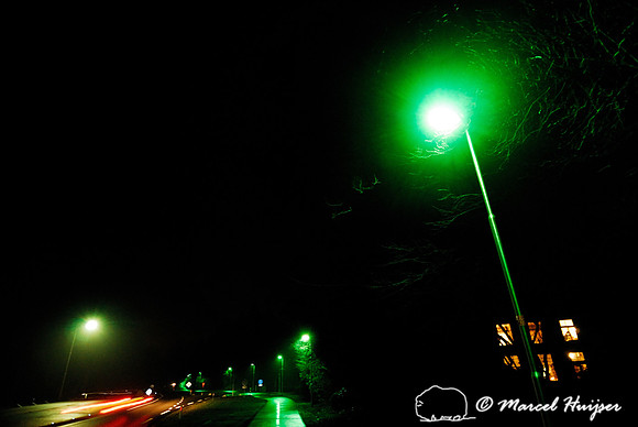 Push button for green street lights, N302, Leuvenumseweg, Sonnevanck, east of Harderwijk, The Netherlands