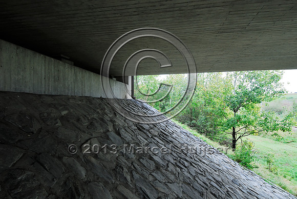 Drainage system at multifunctional underpass, under A4 motorway, Parndorf, Austria