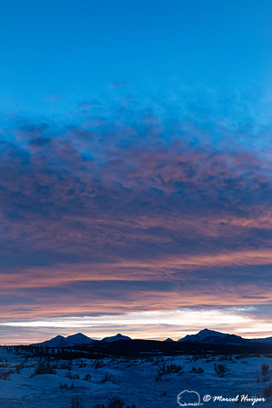Sunset across Blacktail plateau, Wyoming