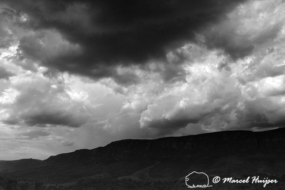 Dark clouds over the high plateau of Parque Nacional Serra da Canastra, Minas Gerais, Brazil