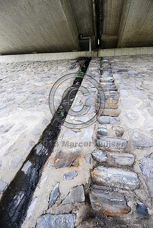 Drainage system at multifunctional underpass, under A4 motorway, Parndorf, Austria