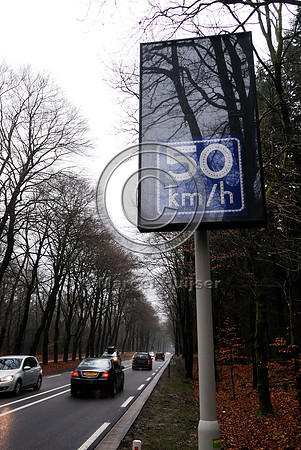 Animal detection system LED SICK WS WE 45 at a gap in a wildlife fence near Harderwijk, The Netherland
