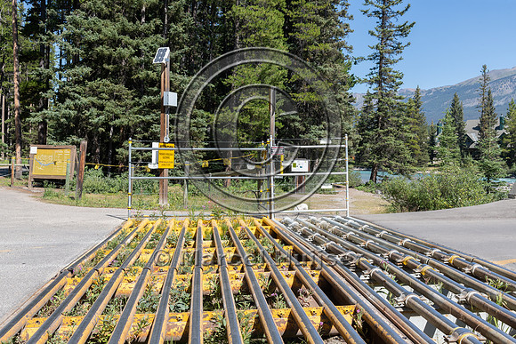 Electrified barrier to keep bears out of a campground, Lake Loui
