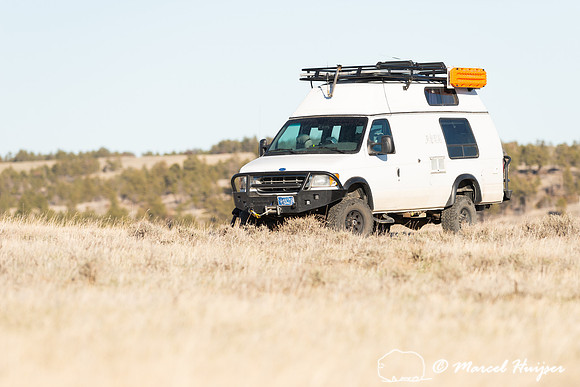 4x4 Camper van on the prairie, Montana