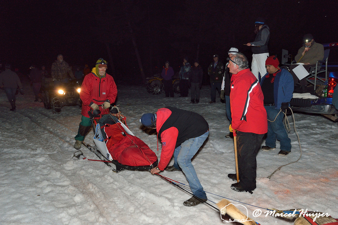 Race to the Sky, sled dog race, February 13-15 2015, Seeley Lake, Montana, USA