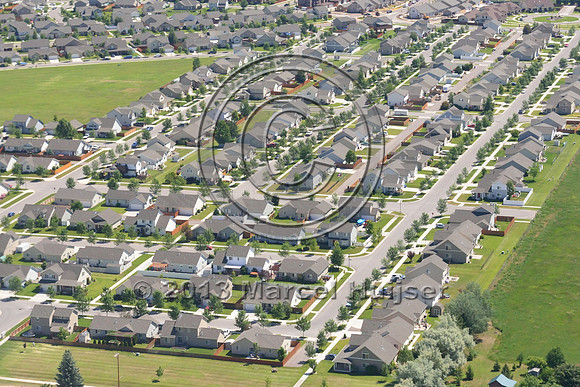 Urban sprawl and development, Missoula, Montana, USA