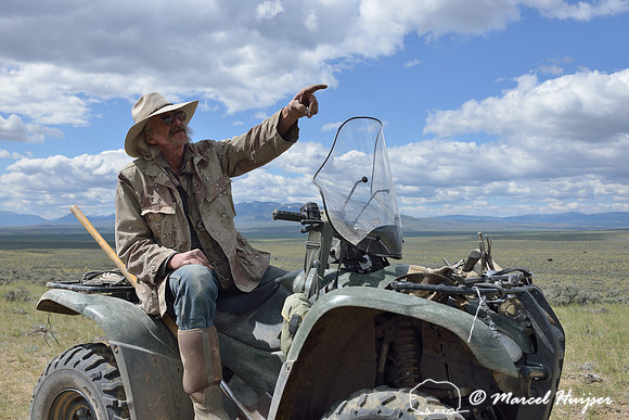 Dean Grow, ranch hand, looks after cattle, near Bannack, Montana, USA