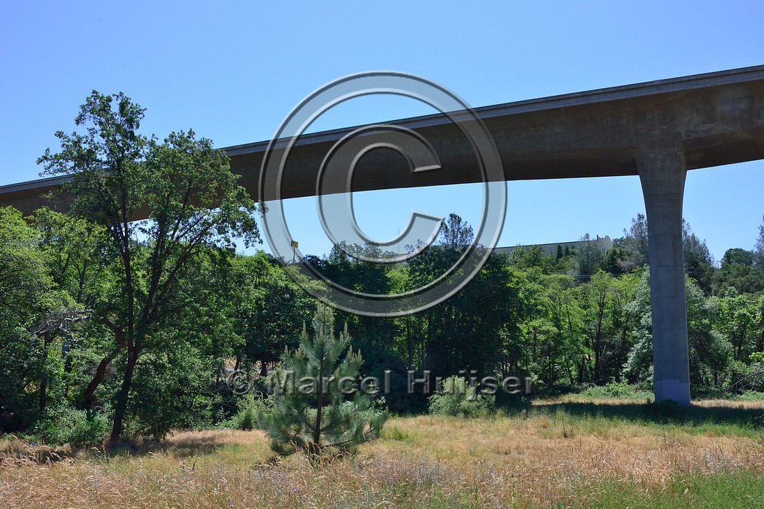 Multifunctional underpass (road and wildlife), near Sonora, California, USA