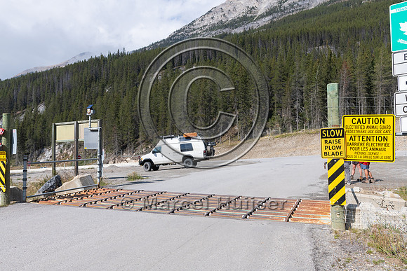 Electrified barrier to keep bears off the highway, exit Lake O'H