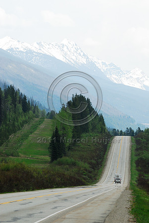Kinder Morgan Canada oil pipeline (former TMX oil pipeline) after twinning and Hwy 16 through Jasper National Park and Mount Robson Provincial Park, AB, BC