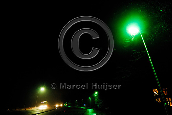 Push button for green street lights, N302, Leuvenumseweg, Sonnevanck, east of Harderwijk, The Netherlands